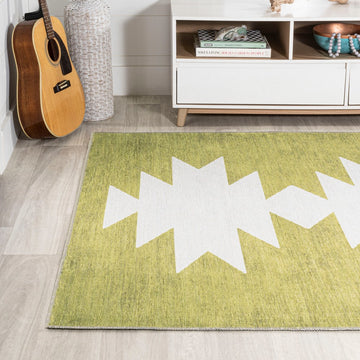 Chayton Minimalist Geometric Machine-washable Area Rug